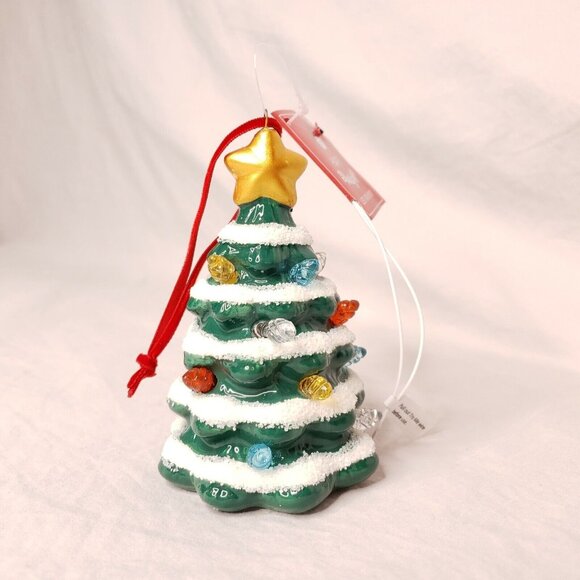 Mini Christmas Tree Ornament Lights 4.5 in Tall Festive Holiday Decoration - Picture 3 of 5